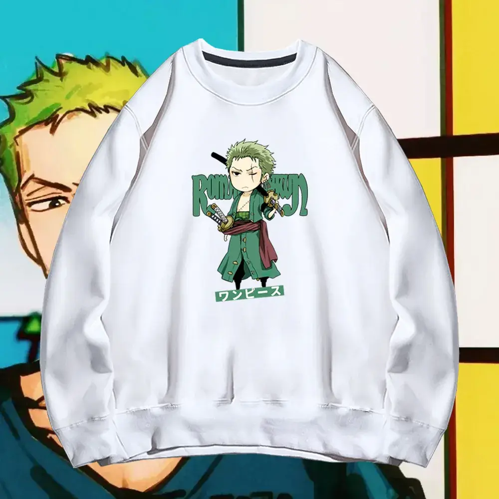Men's Blue Anime Zorro Solon Crewneck Sweatshirt - Image 11