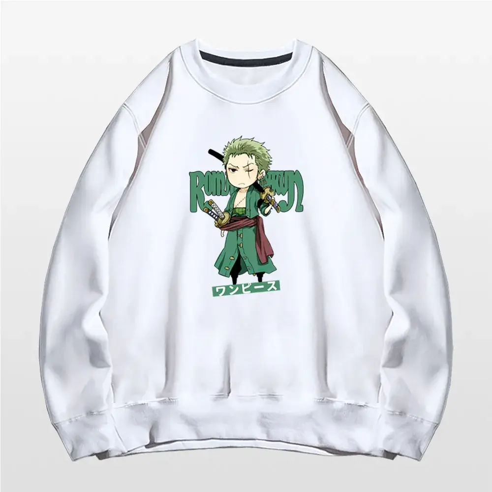 Men's Blue Anime Zorro Solon Crewneck Sweatshirt - Image 2