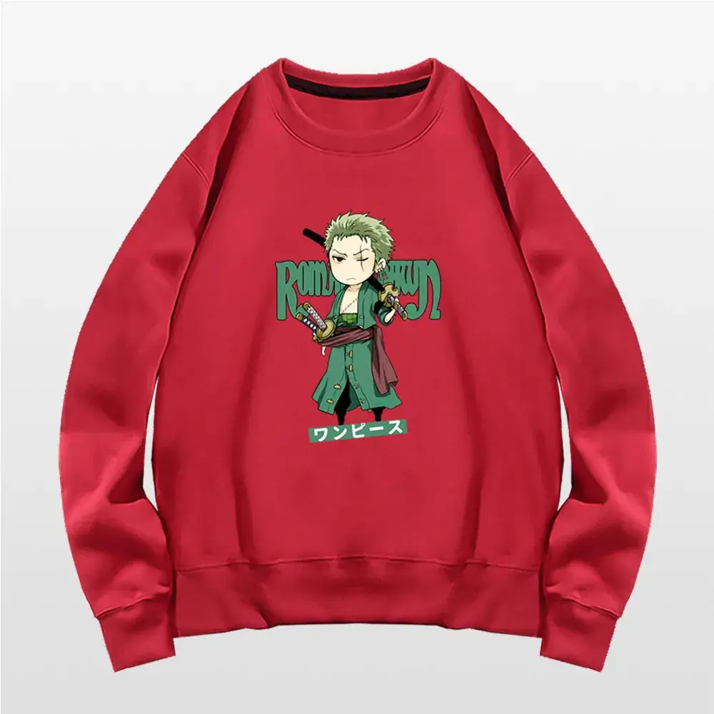 Men's Blue Anime Zorro Solon Crewneck Sweatshirt - Image 4