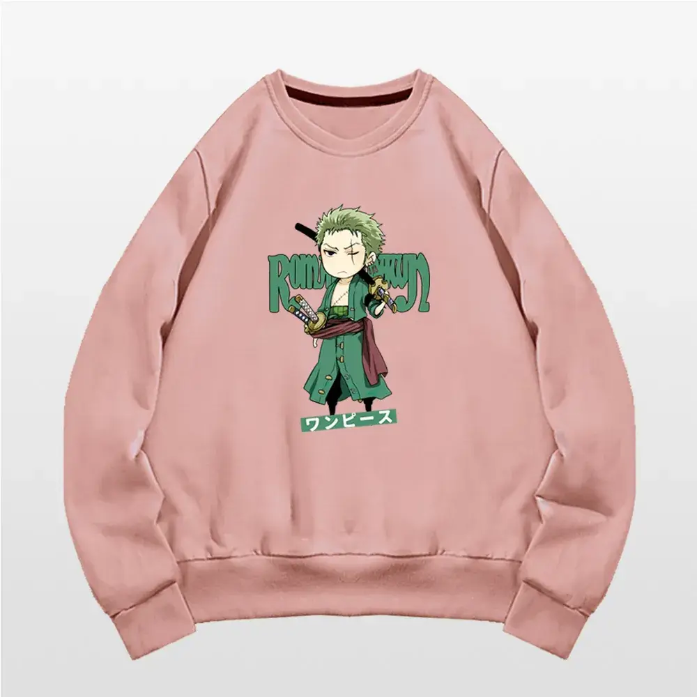 Men's Blue Anime Zorro Solon Crewneck Sweatshirt - Image 7