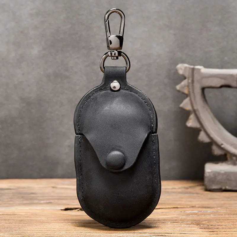 Black Leather Bluetooth Earphone Cover for Samsung Buds - Image 5