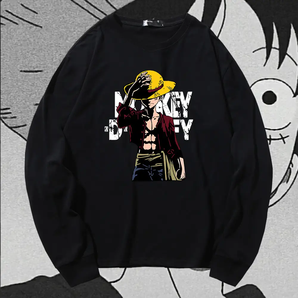 Men One Piece One Piece Long Sleeve T-Shirt Blue - Image 10