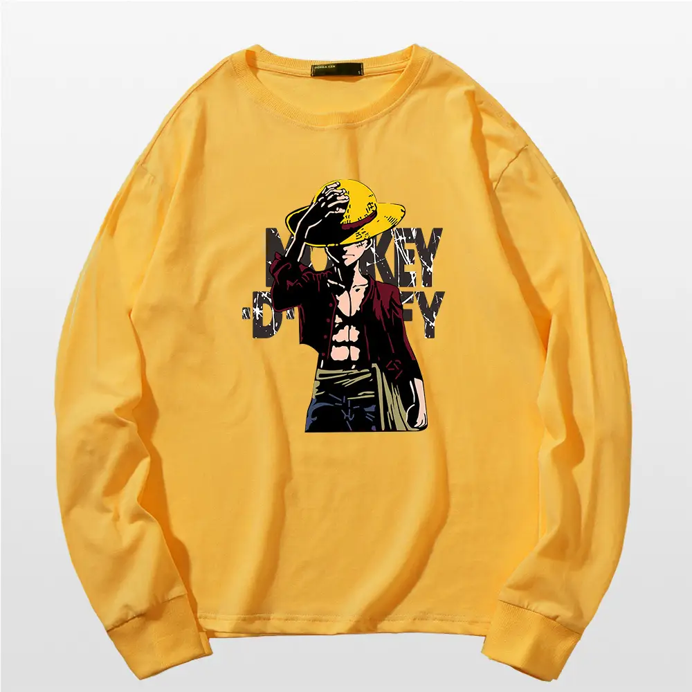 Men One Piece One Piece Long Sleeve T-Shirt Blue - Image 3