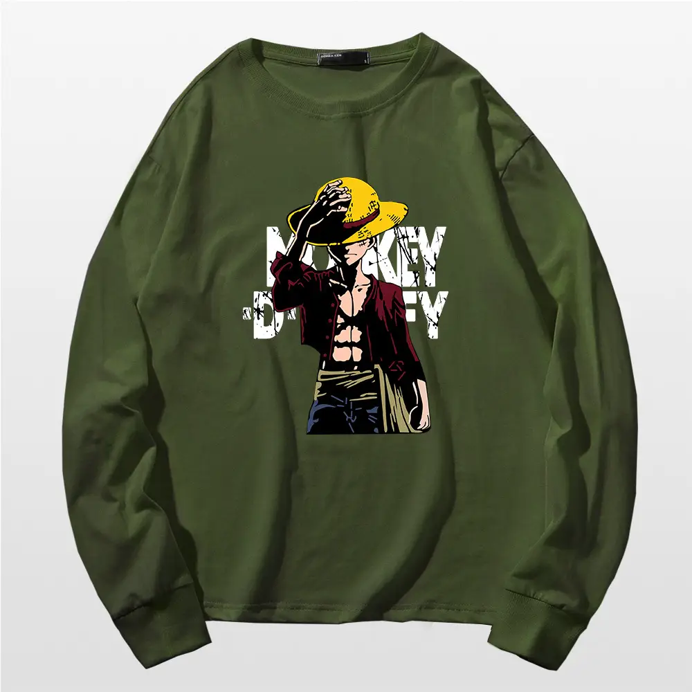 Men One Piece One Piece Long Sleeve T-Shirt Blue - Image 6