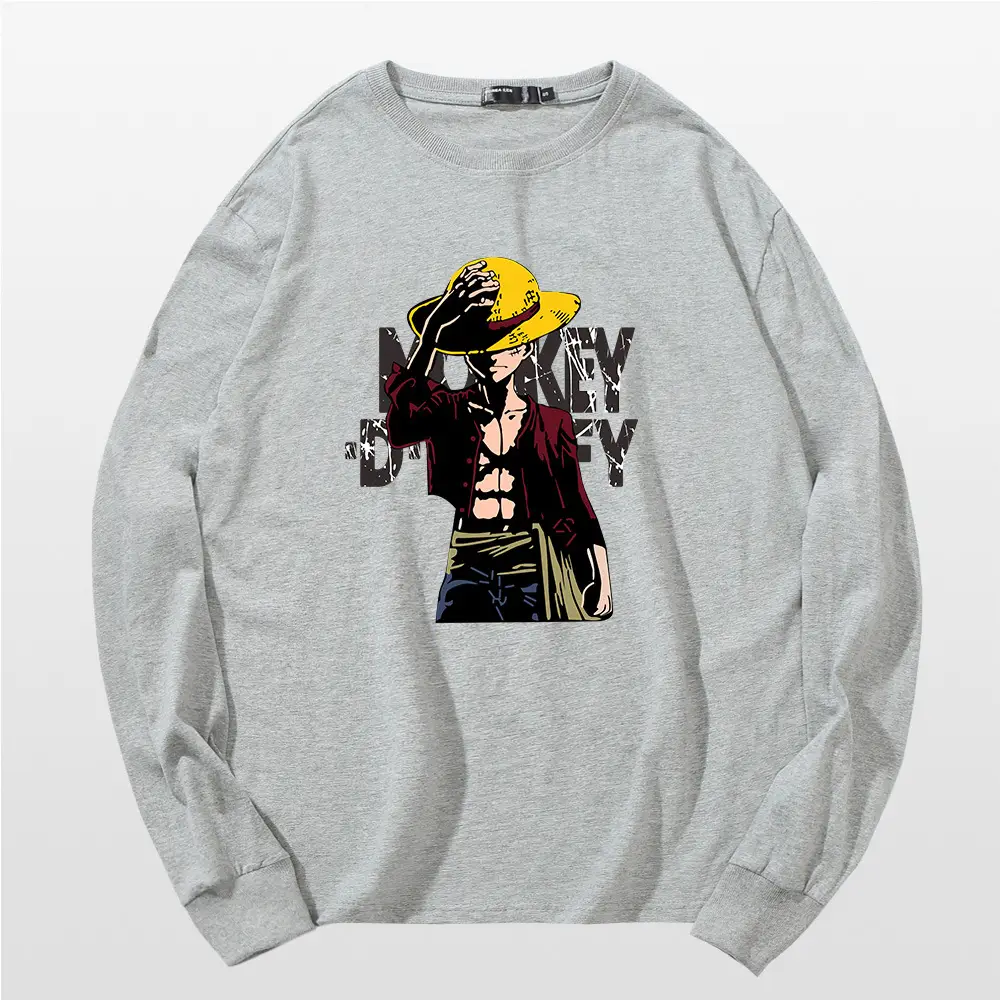 Men One Piece One Piece Long Sleeve T-Shirt Blue - Image 7