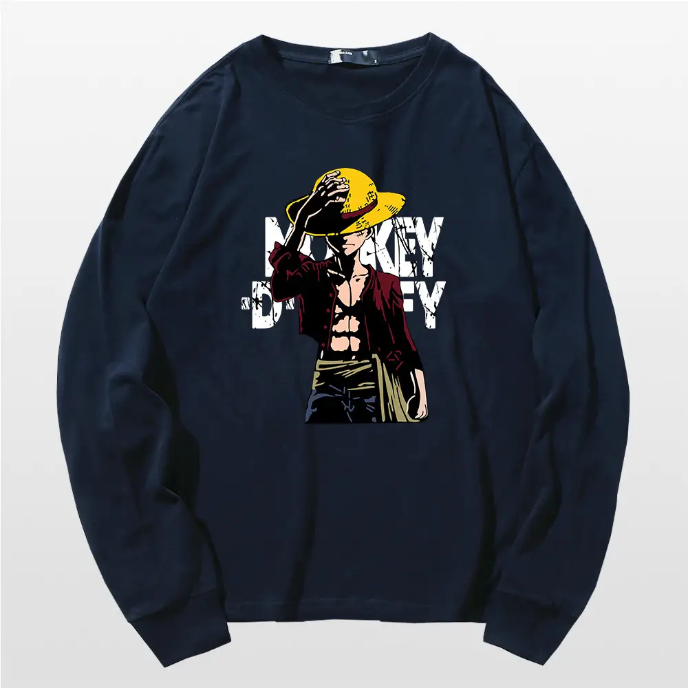 Men One Piece One Piece Long Sleeve T-Shirt Blue - Image 9