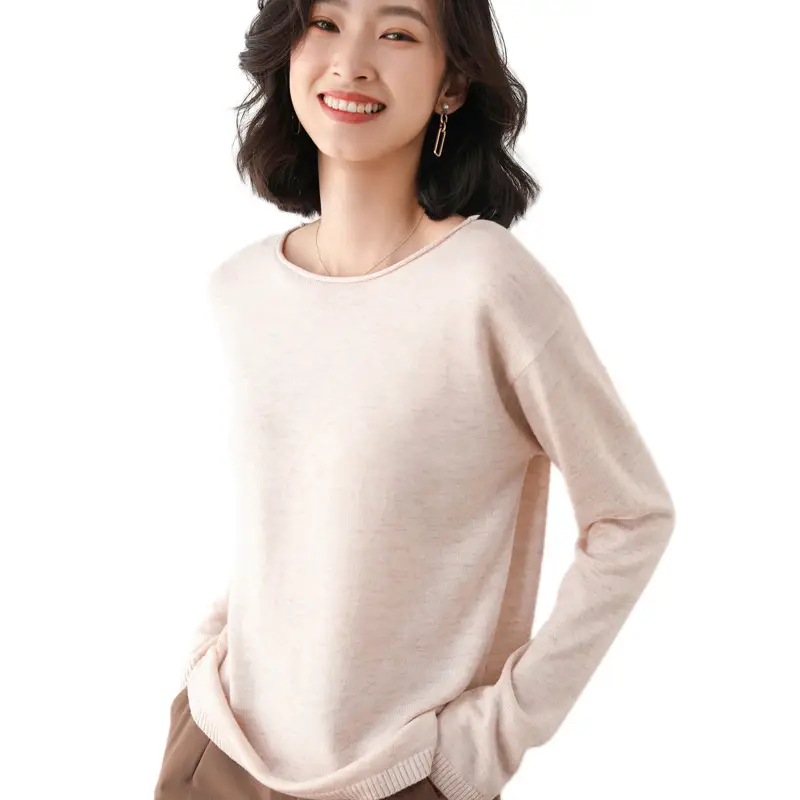 2025 Women Black Knitted Sweater Low Round Neck - Image 12