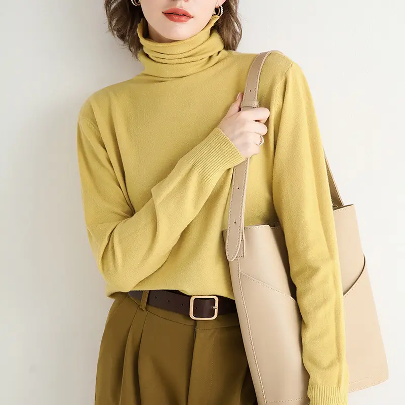 2025 Women Black Knitted Sweater Low Round Neck — feature 19
