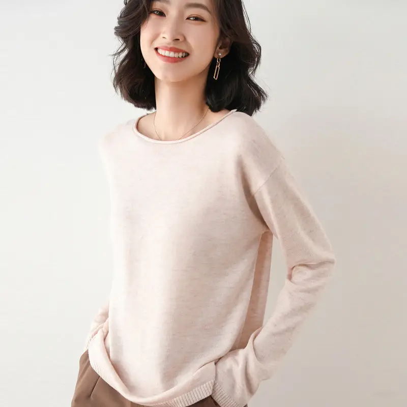 2025 Women Black Knitted Sweater Low Round Neck - Image 7