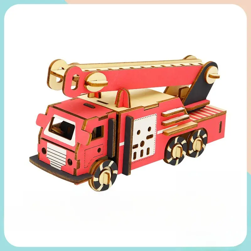 3D Wooden Puzzle House for Kids Educational Toy - Image 48