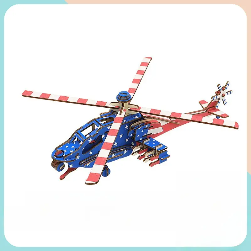 3D Wooden Puzzle House for Kids Educational Toy - Image 49
