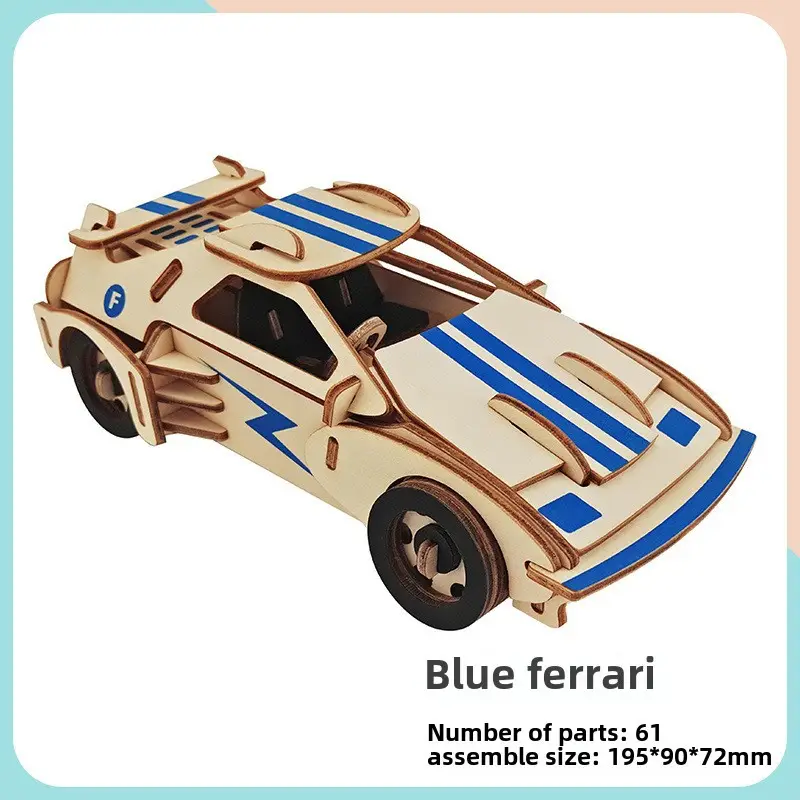 3D Wooden Puzzle House for Kids Educational Toy - Image 53