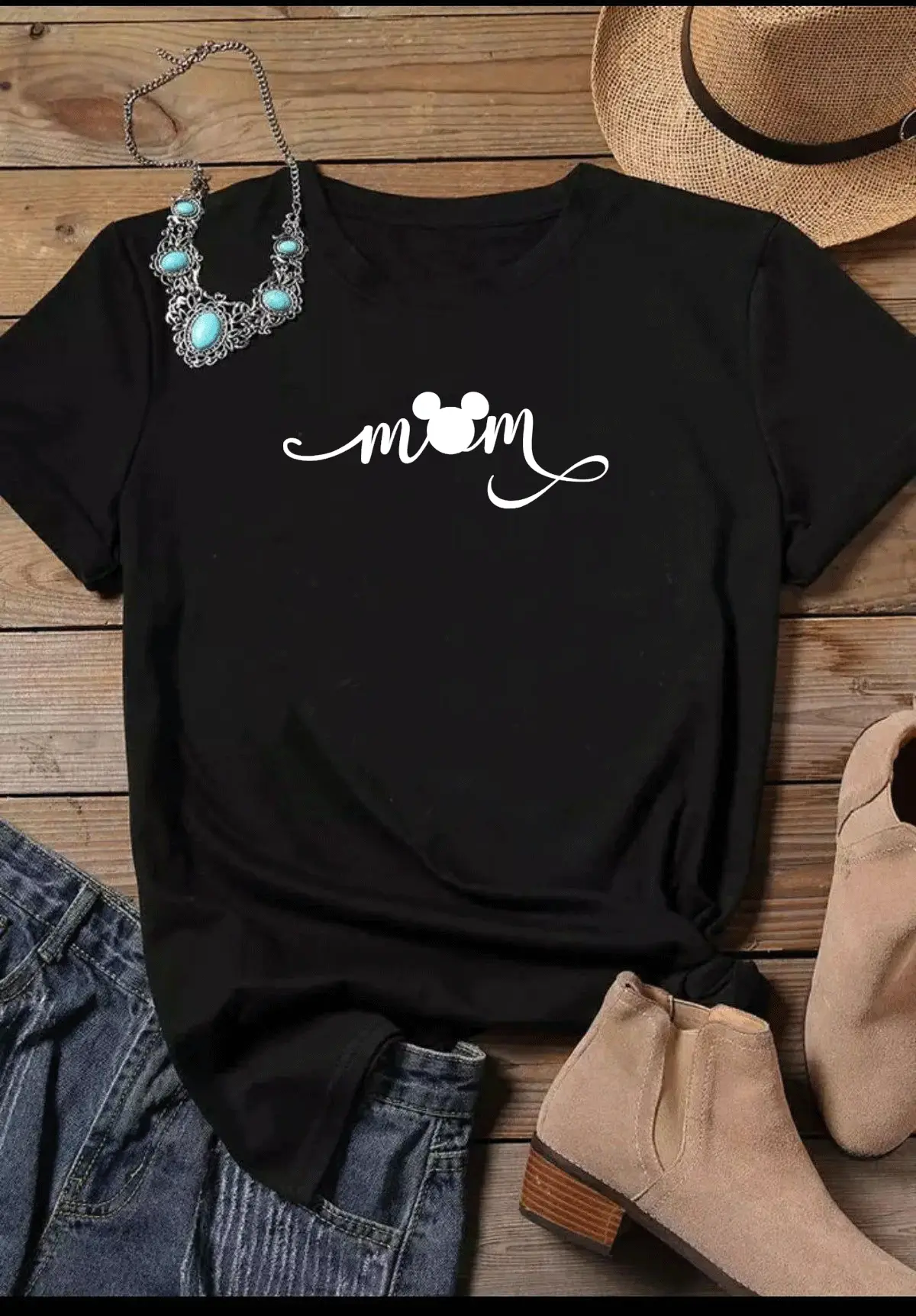 Pink Mom Design Short Sleeve T-Shirt for Women - Image 2