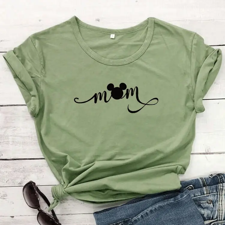 Pink Mom Design Short Sleeve T-Shirt for Women - Image 4