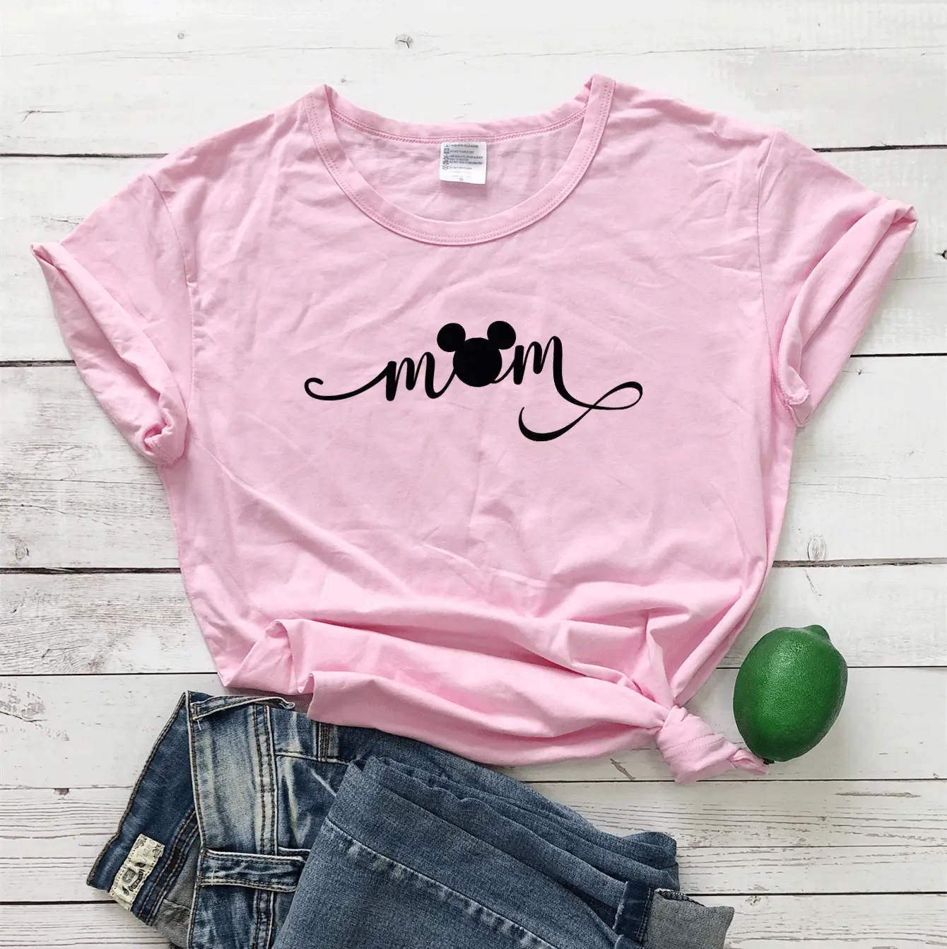 Pink Mom Design Short Sleeve T-Shirt for Women - Image 8
