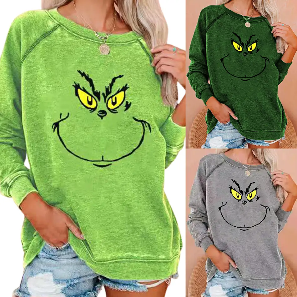 2022 Grinch Christmas Sweater Monster Design Maroon - Image 8