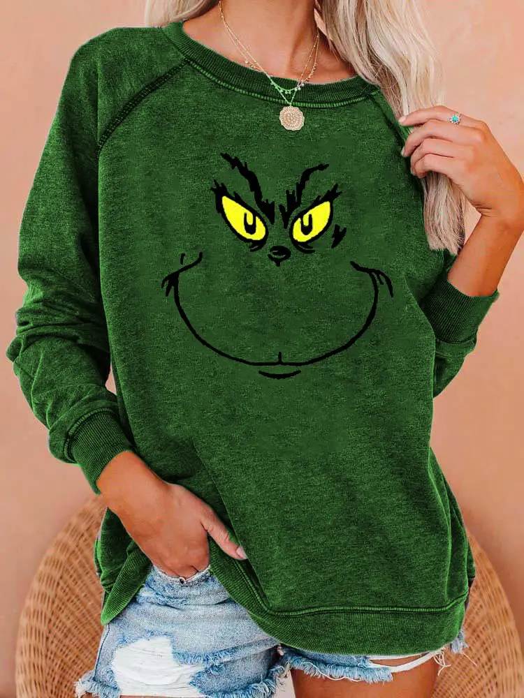 2022 Grinch Christmas Sweater Monster Design Maroon - Image 3
