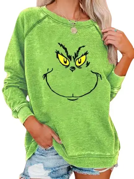 2022 Grinch Christmas Sweater Monster Design Maroon - Image 9