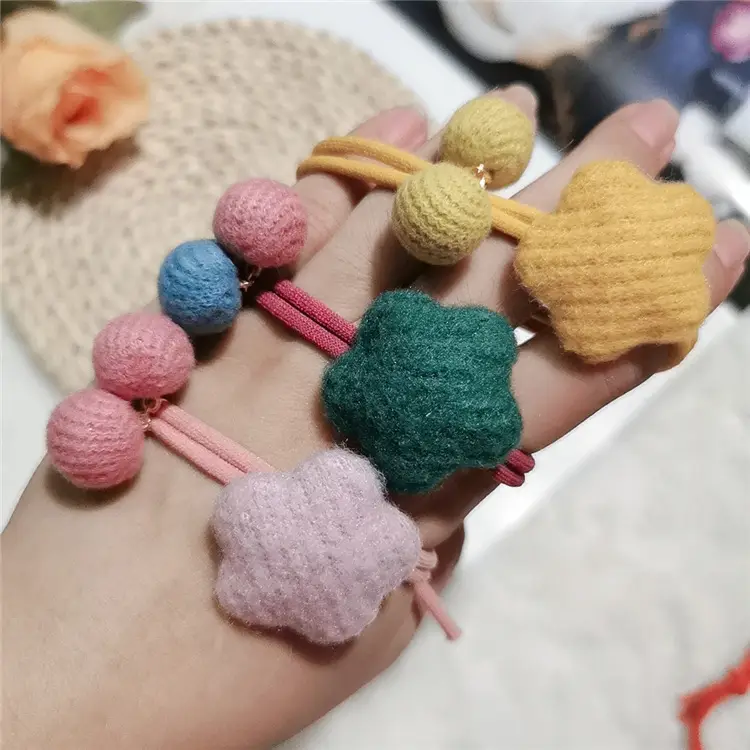 Candy Color Sheep Sticky Hair Rubber Band Tie Head Mori Head Rope High Elastic - Image 4