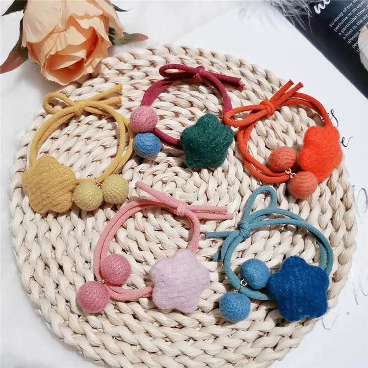 Candy Color Sheep Sticky Hair Rubber Band Tie Head Mori Head Rope High Elastic - Image 5