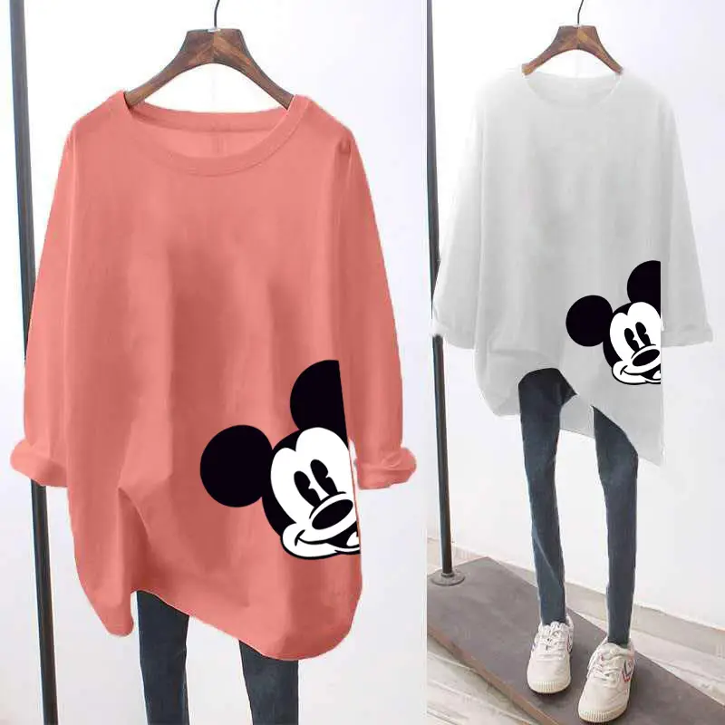 Women Mickey Mouse Long Sleeve T-Shirt Black Green Medium — feature 14
