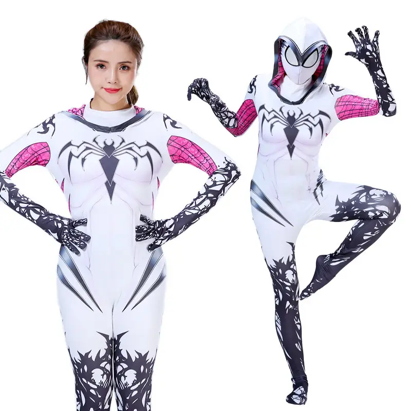 Halloween Spider Man Costume Spider Woman Leotard - Image 2