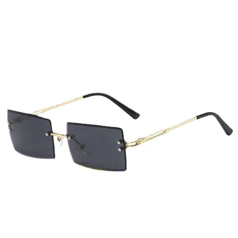 New Square Rimless Sunglasses Metal European American Summer Fashion - Image 23