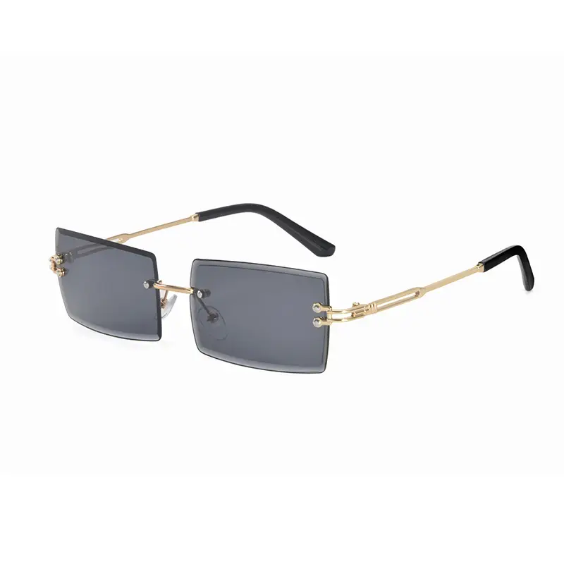 New Square Rimless Sunglasses Metal European American Summer Fashion - Image 1