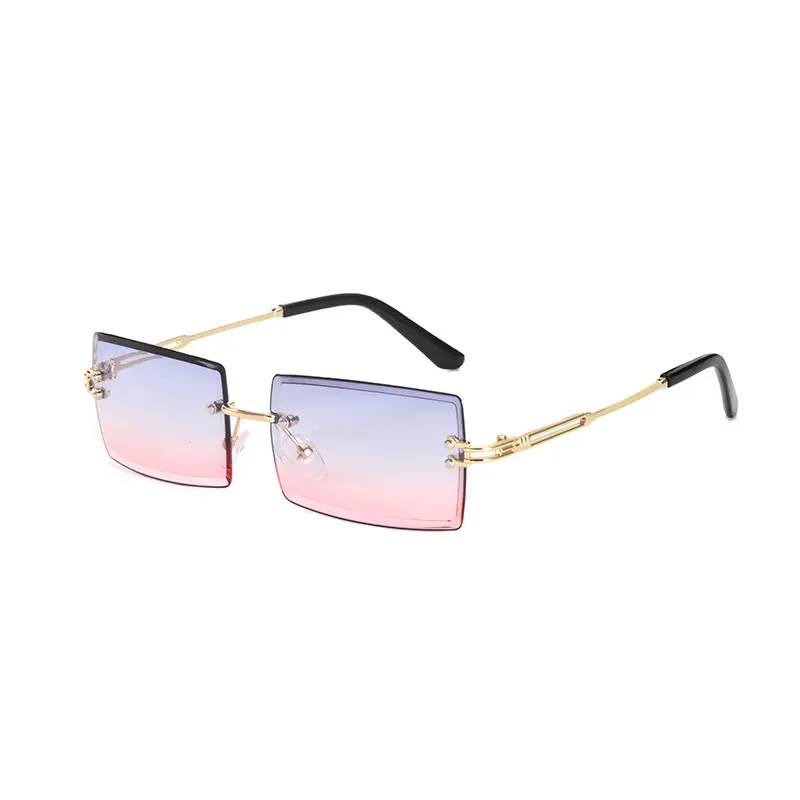 New Square Rimless Sunglasses Metal European American Summer Fashion - Image 8