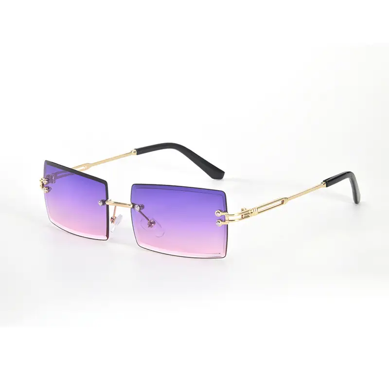 New Square Rimless Sunglasses Metal European American Summer Fashion - Image 9