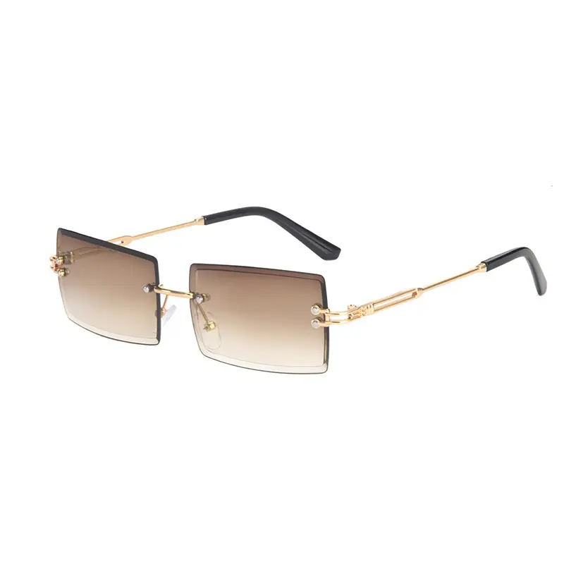 New Square Rimless Sunglasses Metal European American Summer Fashion - Image 10
