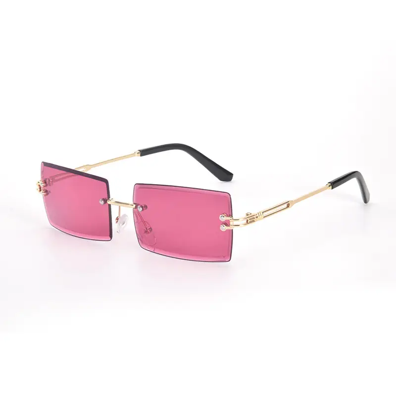 New Square Rimless Sunglasses Metal European American Summer Fashion - Image 14