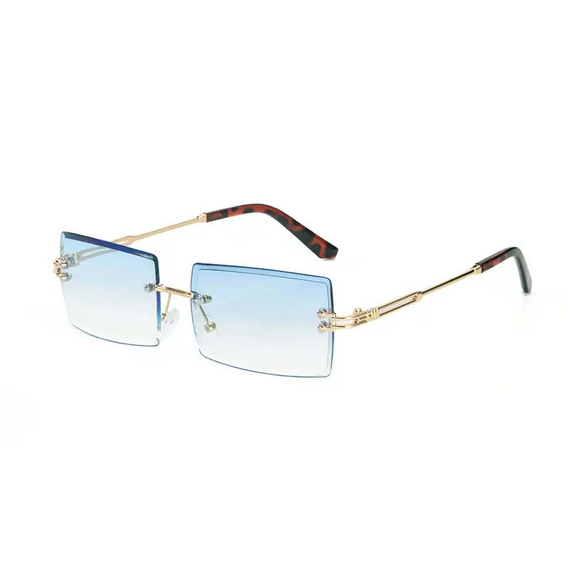 New Square Rimless Sunglasses Metal European American Summer Fashion - Image 17