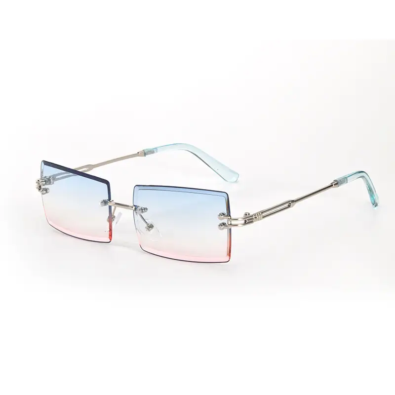 New Square Rimless Sunglasses Metal European American Summer Fashion - Image 3