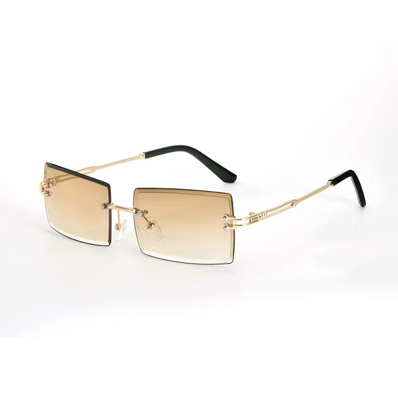 New Square Rimless Sunglasses Metal European American Summer Fashion - Image 4