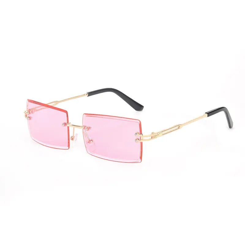 New Square Rimless Sunglasses Metal European American Summer Fashion - Image 5