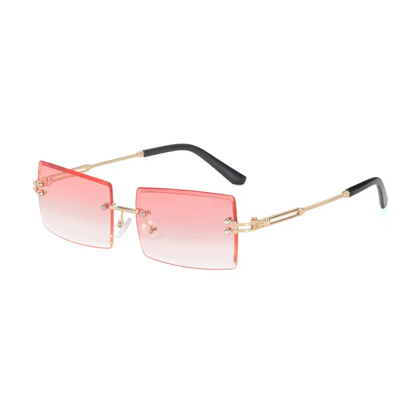 New Square Rimless Sunglasses Metal European American Summer Fashion - Image 6