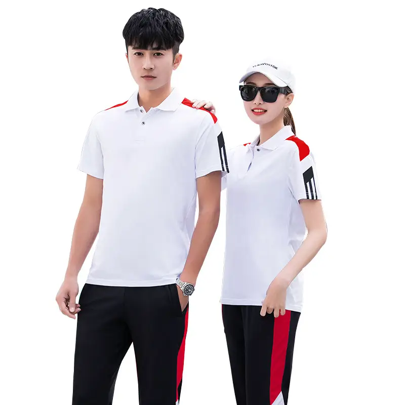 Men's Black Red Stripe Sports Suit Summer Fitness