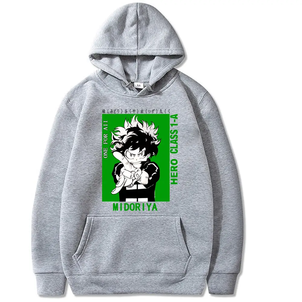 Red Hooded Sweatshirt My Hero Academia Boku Design for Men - Image 4