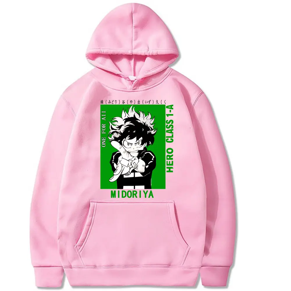 Red Hooded Sweatshirt My Hero Academia Boku Design for Men - Image 6