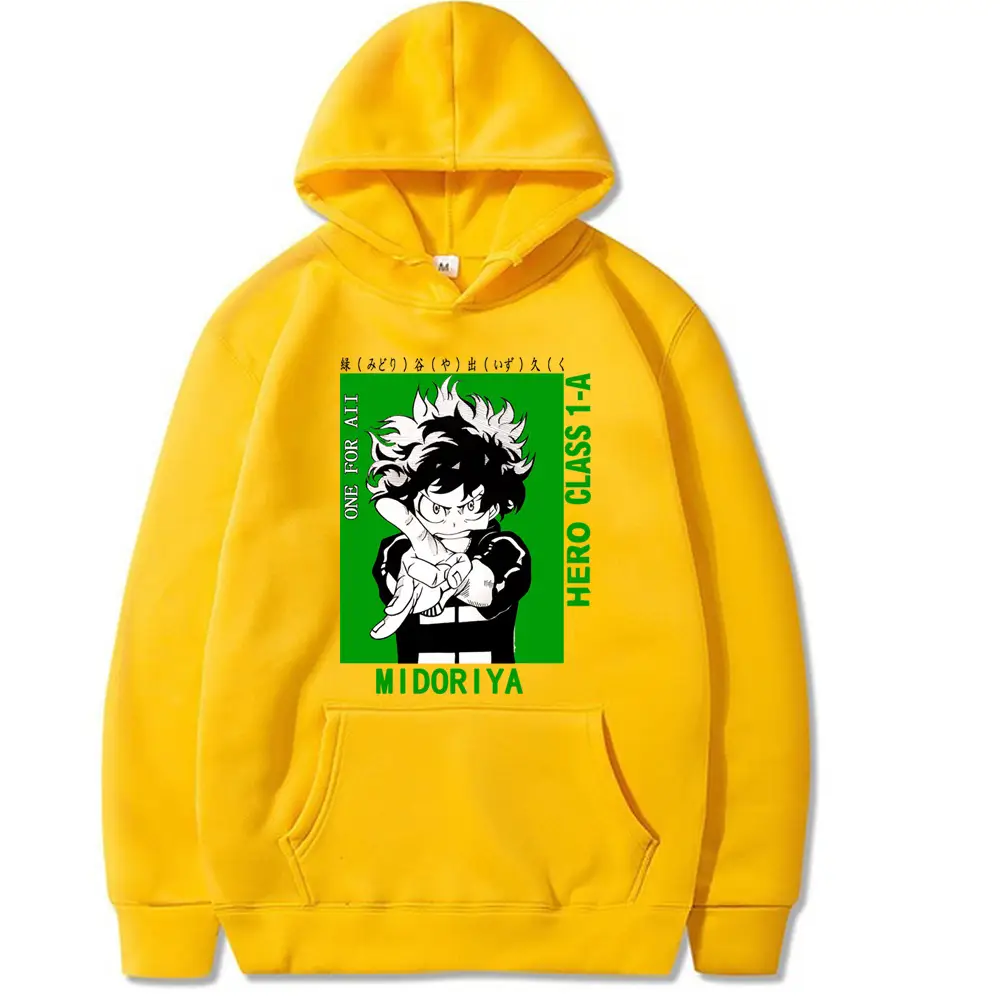 Red Hooded Sweatshirt My Hero Academia Boku Design for Men - Image 2