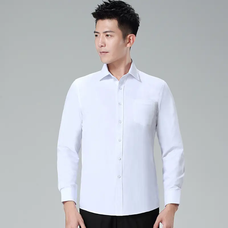 Men's Pink Long Sleeve Button Down Shirt - Image 9