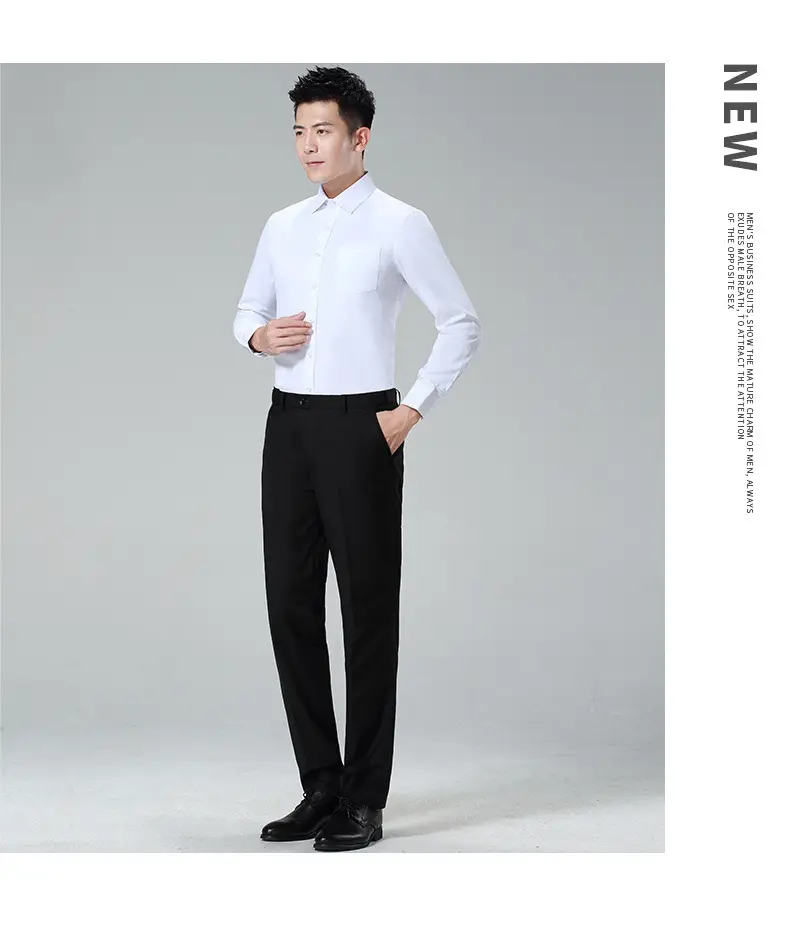Men's Pink Long Sleeve Button Down Shirt — feature 13