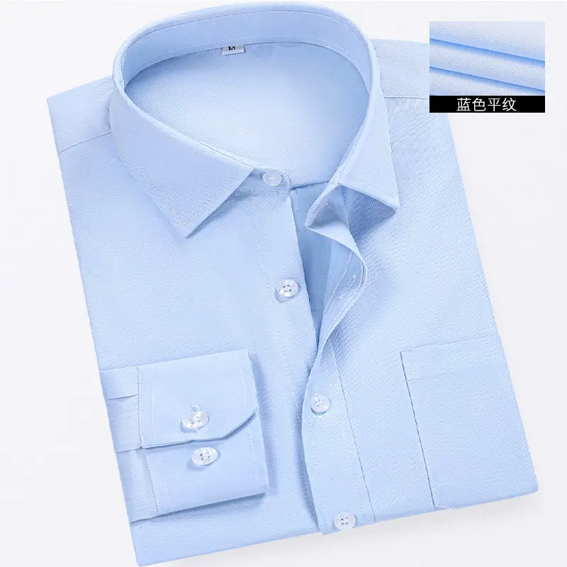 Men's Pink Long Sleeve Button Down Shirt - Image 3