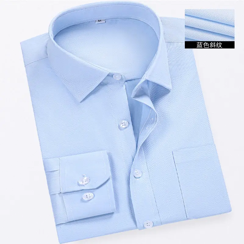 Men's Pink Long Sleeve Button Down Shirt - Image 4