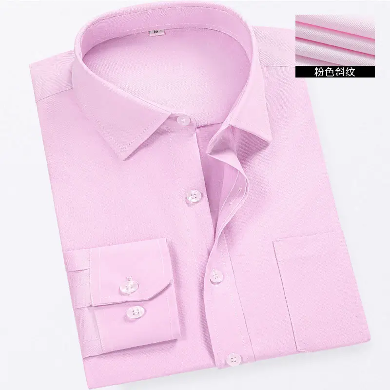 Men's Pink Long Sleeve Button Down Shirt - Image 6