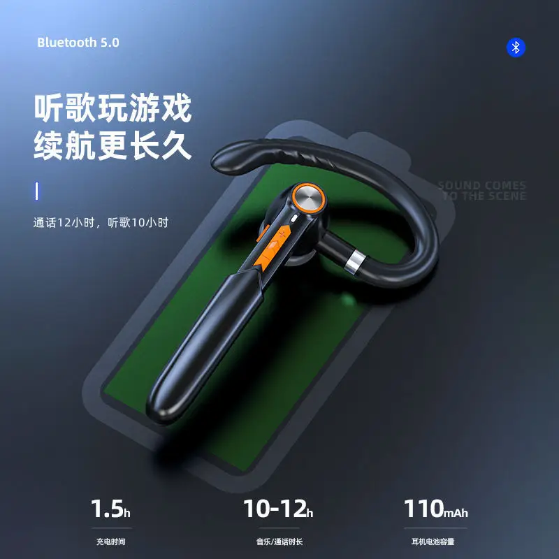 TWS Bluetooth 5.0 Wireless Earphone with Hook - Image 8