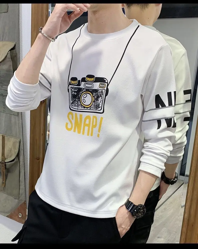 Yellow Korean-style Long Sleeve T-shirt for Boys — feature 11