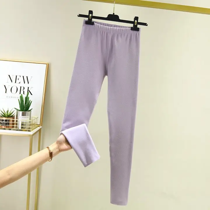 2020 Warm Korean-style Fleece Pants Pink - Image 16