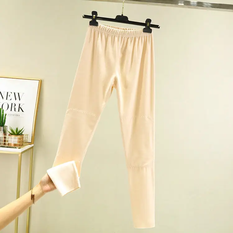 2020 Warm Korean-style Fleece Pants Pink - Image 2